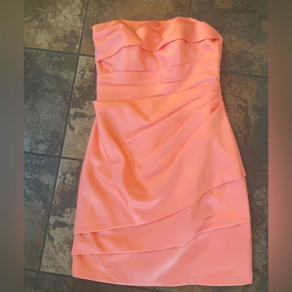 Coral David’s Bridal dress